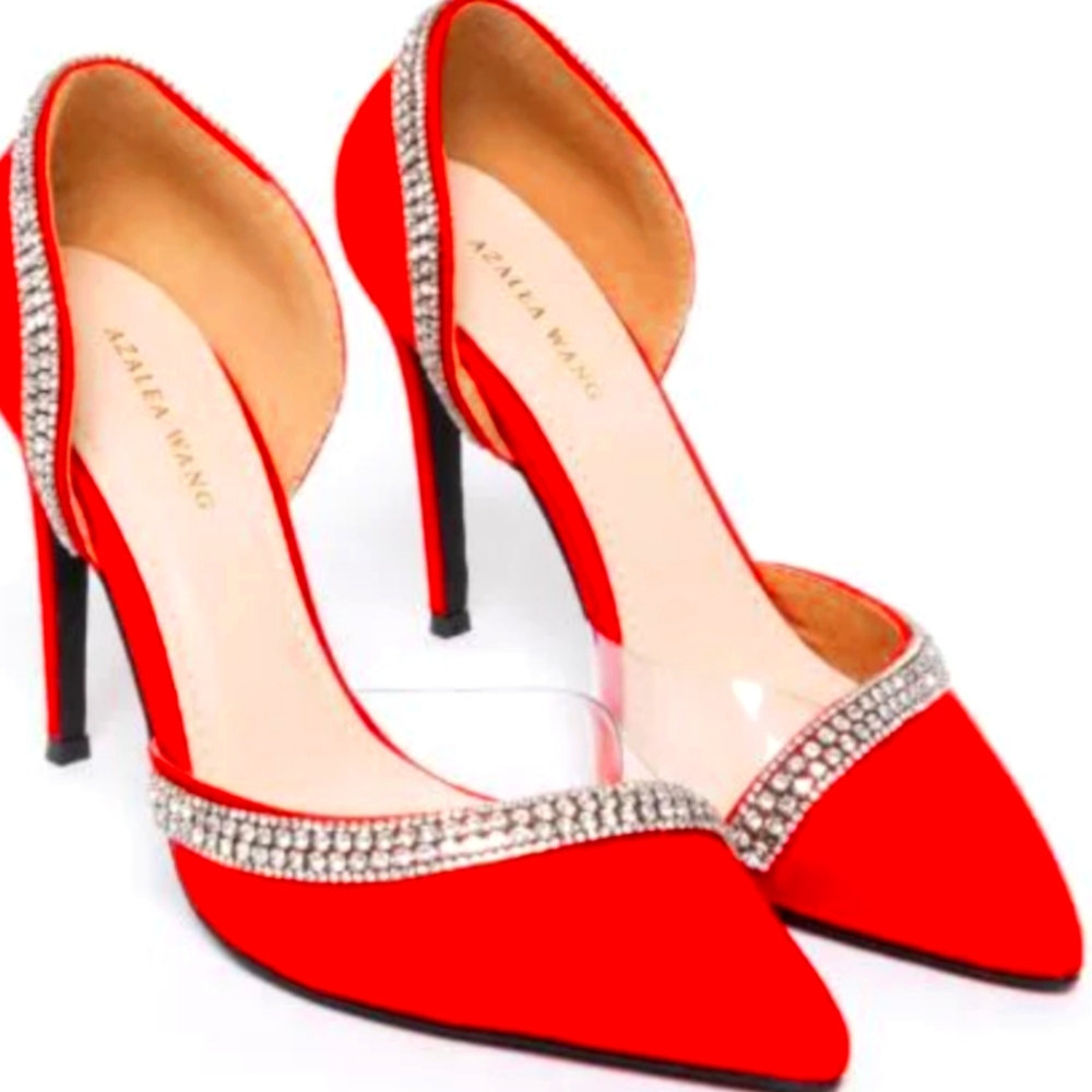 Azalea Banks Stiletto Pump in Red. Size 10